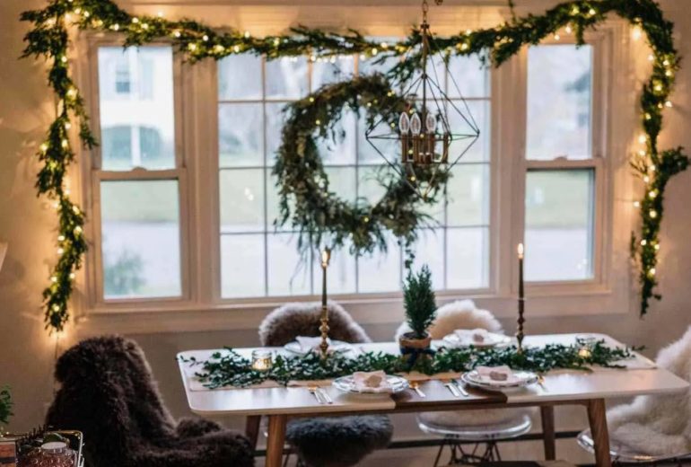 Световой новогодний декор: идеи с гирляндами и свечами