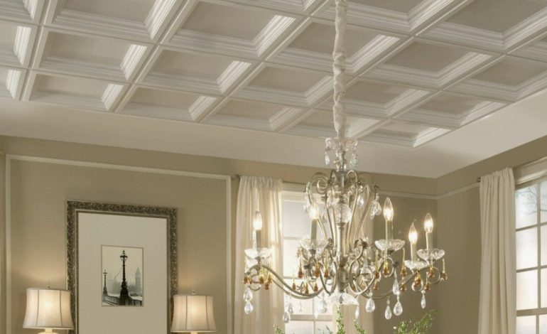 Классика и престиж в интерьере: кессонный потолок из дерева от компании Fine-Decor