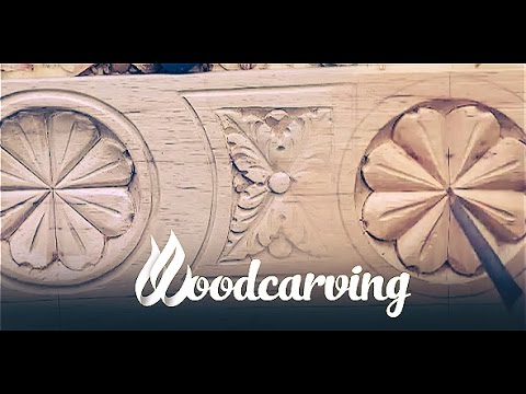 Woodcarving Baroque Flower Ornament ►► Timelapse Резьба по дереву Орнамент Барокко