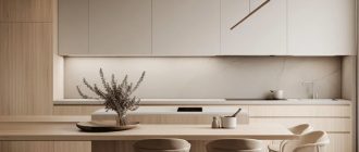 Тёплый минимализм на кухне: спокойные цвета, натуральные фактуры и скрытое хранение